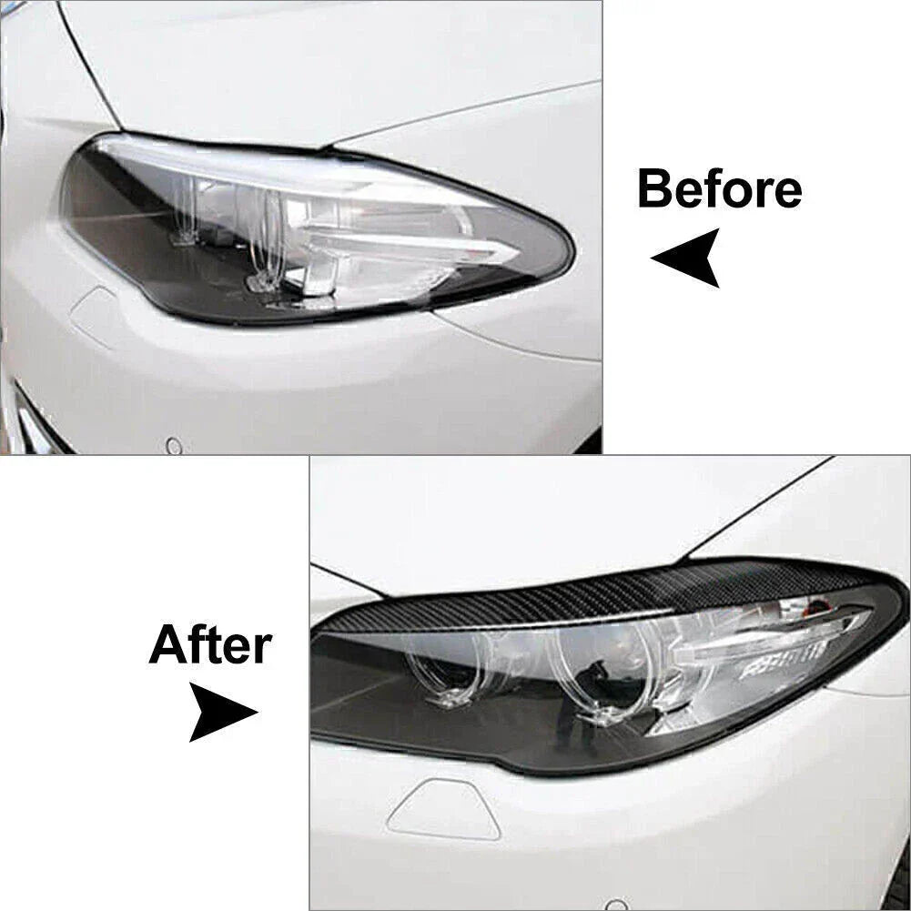 Carbon Fiber Headlight Eyelid Covers for BMW 5 Series (2011-2017)