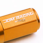 20 PC M12X1.25 Orange Aluminum Lug Nuts with Caps for JDM Vehicles