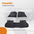 Black TPE Rubber Floor Mats Liner for BMW X5 (2014–2018) Waterproof Anti-Slip