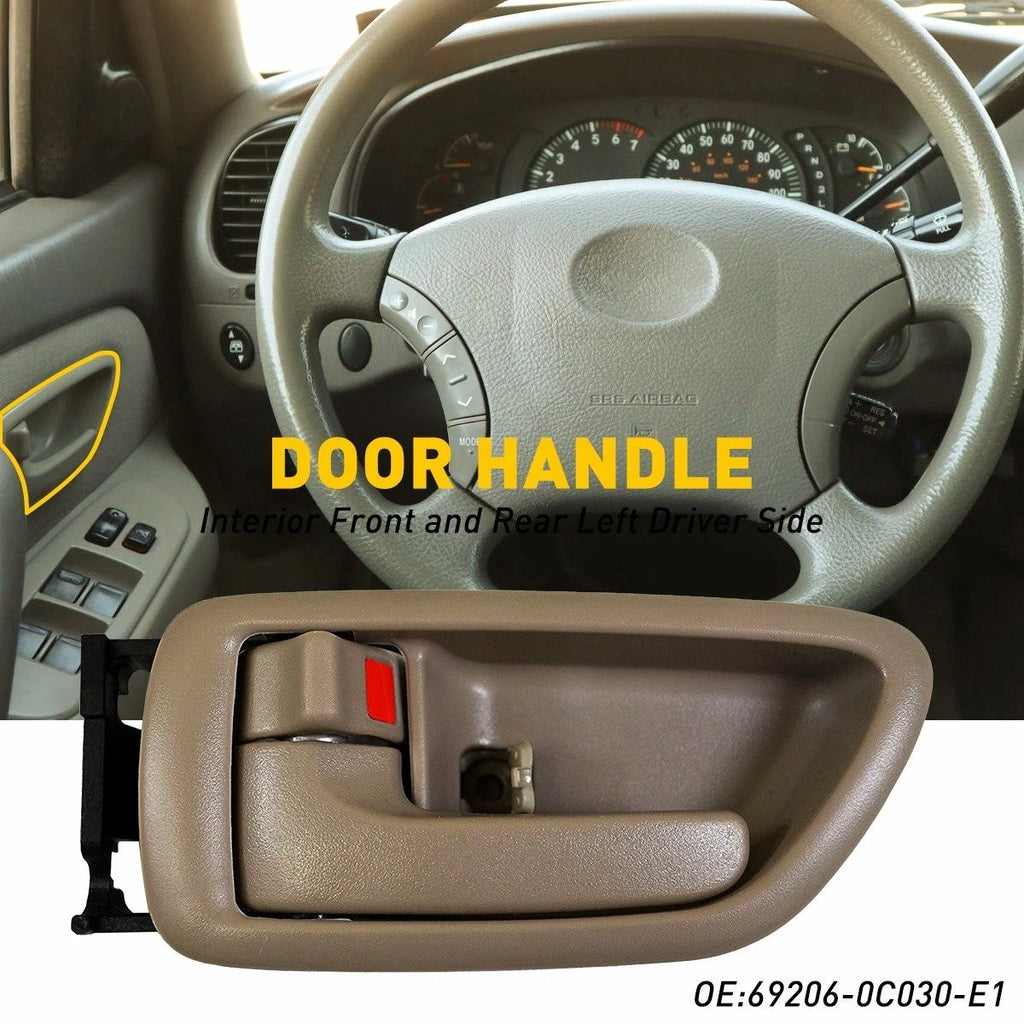 Set of 4 Beige Inside Door Handles for Toyota Sequoia (2001–2007)