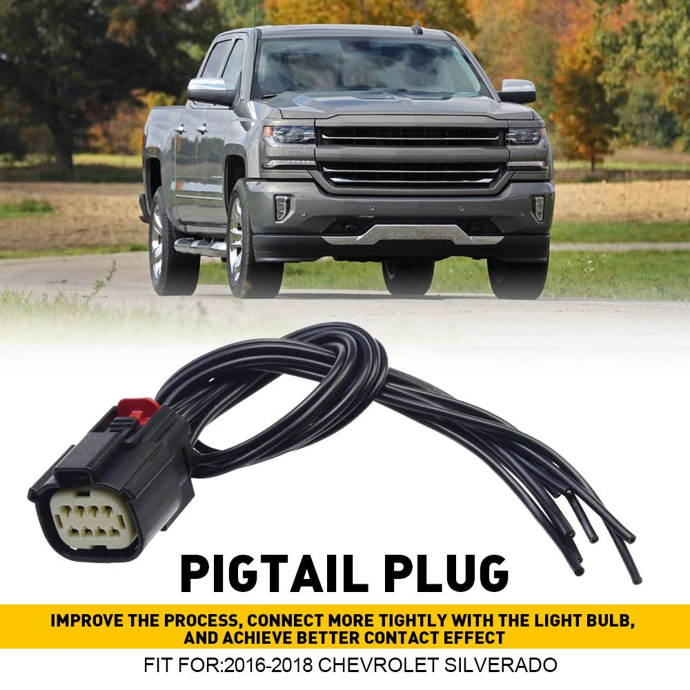 Xenon LED Headlight Connector Pigtail Plug Wire for Chevrolet Silverado (2016–2018)