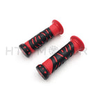 Rubber Gel Hand Grips for Motorcycle Dirt Bike (25MM 22MM) - Red