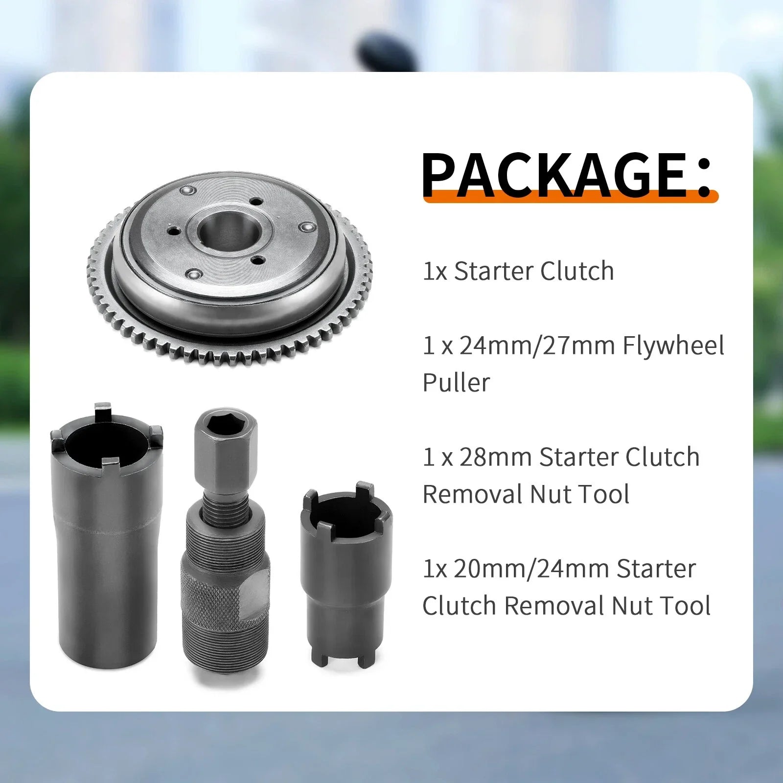 Starter Clutch Kit Magneto Flywheel Puller for GY6 125/150cc (2000–2024)