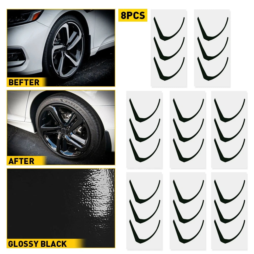 Gloss Sports Black Wheel Delete Chrome Vinyl Sticker for Honda Accord (2018–2022)