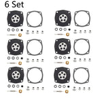 Set of 6 Carburetor Carb Kits for Tecumseh Lawn Mowers (630978, 630932)