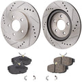 Brake Disc and Pad Kit for Ford Mustang (2005–2011) Rear Left Right Cross-drilled