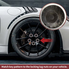 Set of 2 Wheel Lock Lug Nuts with 14 Teeth Anti-theft Key for Porsche Cayenne