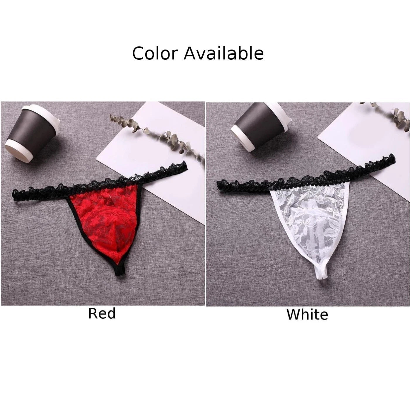 Loose Fit Men's Lace Thong Underwear in Various Colors