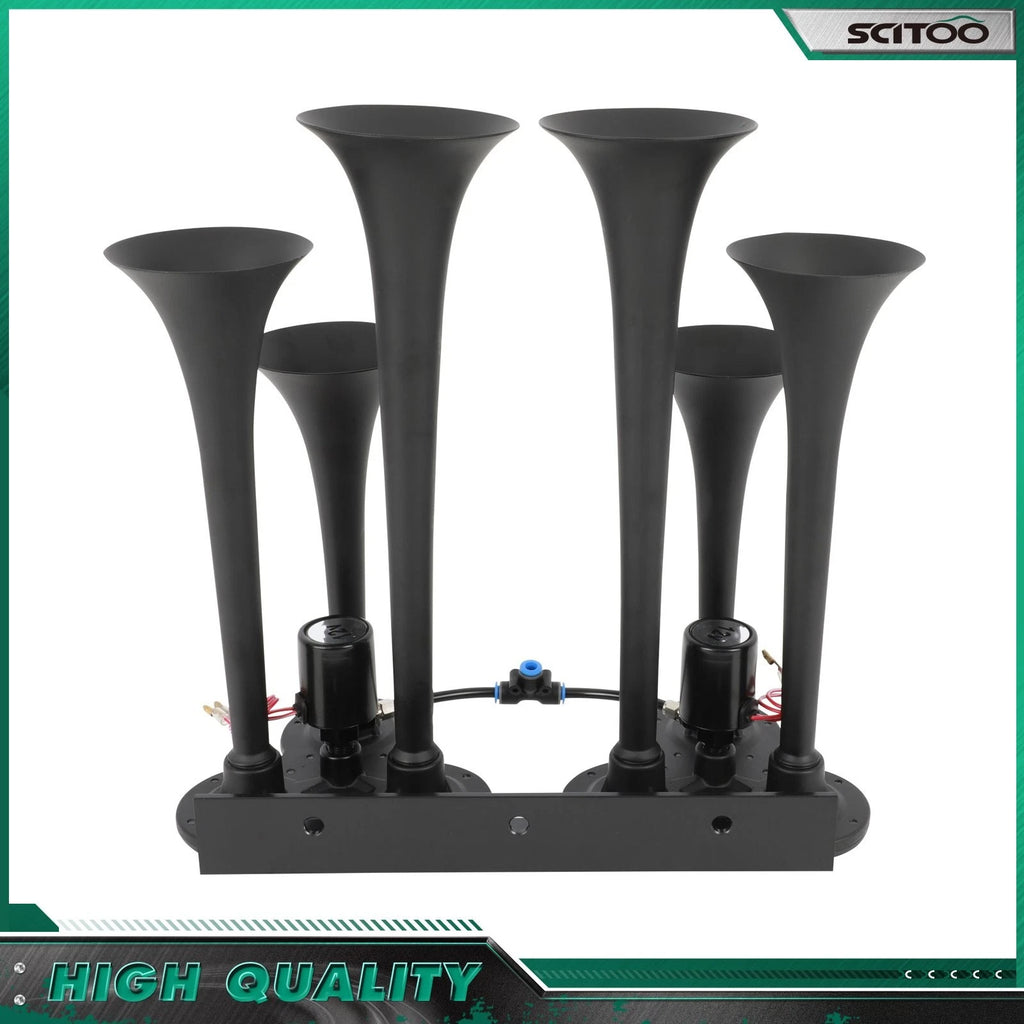 6 Trumpet Train Air Horn Kit for Ford Chevy Ram Toyota (135db)