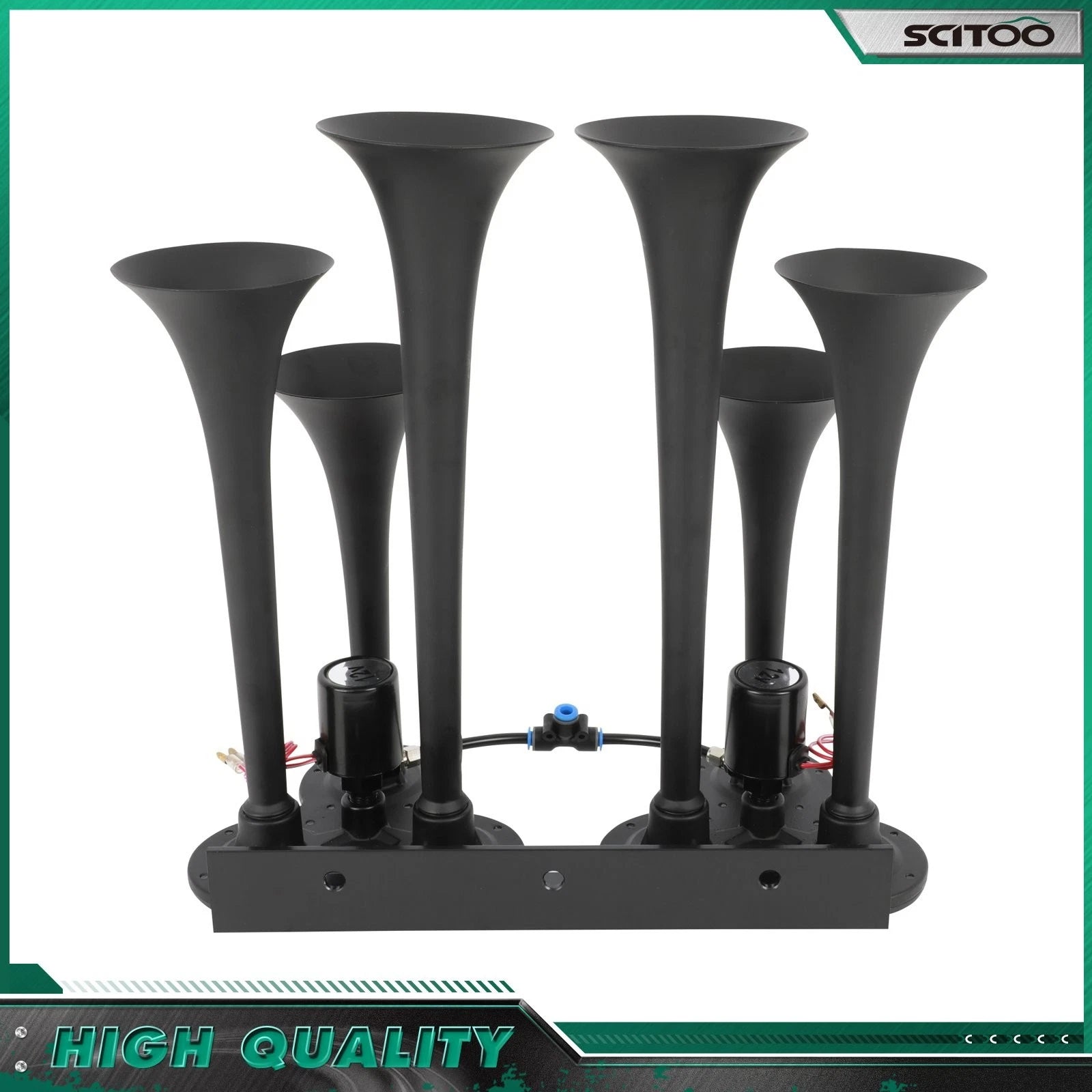 6 Trumpet Train Air Horn Kit for Ford Chevy Ram Toyota (135db)