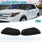 1 Pair Gloss Black Top Half Mirror Cover for Ford Explorer (2011–2015)