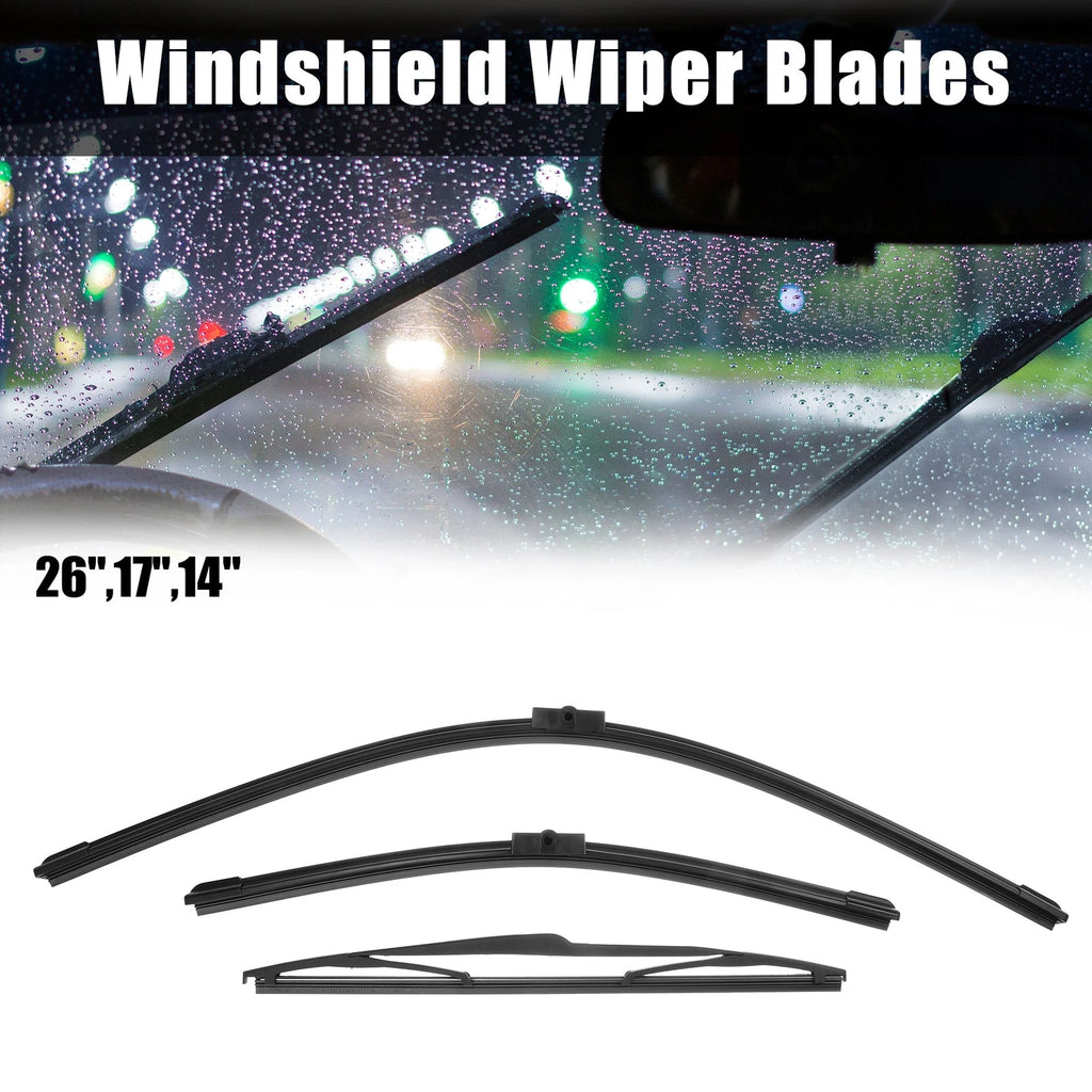 Set of 3 Wiper Blades for Ford Focus MK2 (2004–2011)