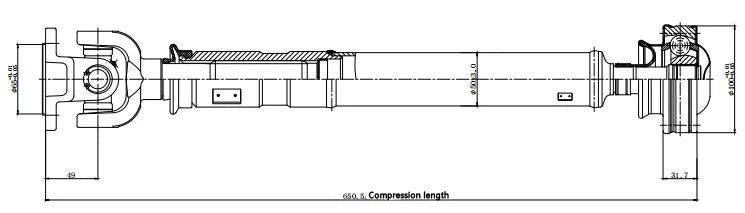 Driveshaft for Dodge Dakota Sport 4WD (2002–2005)
