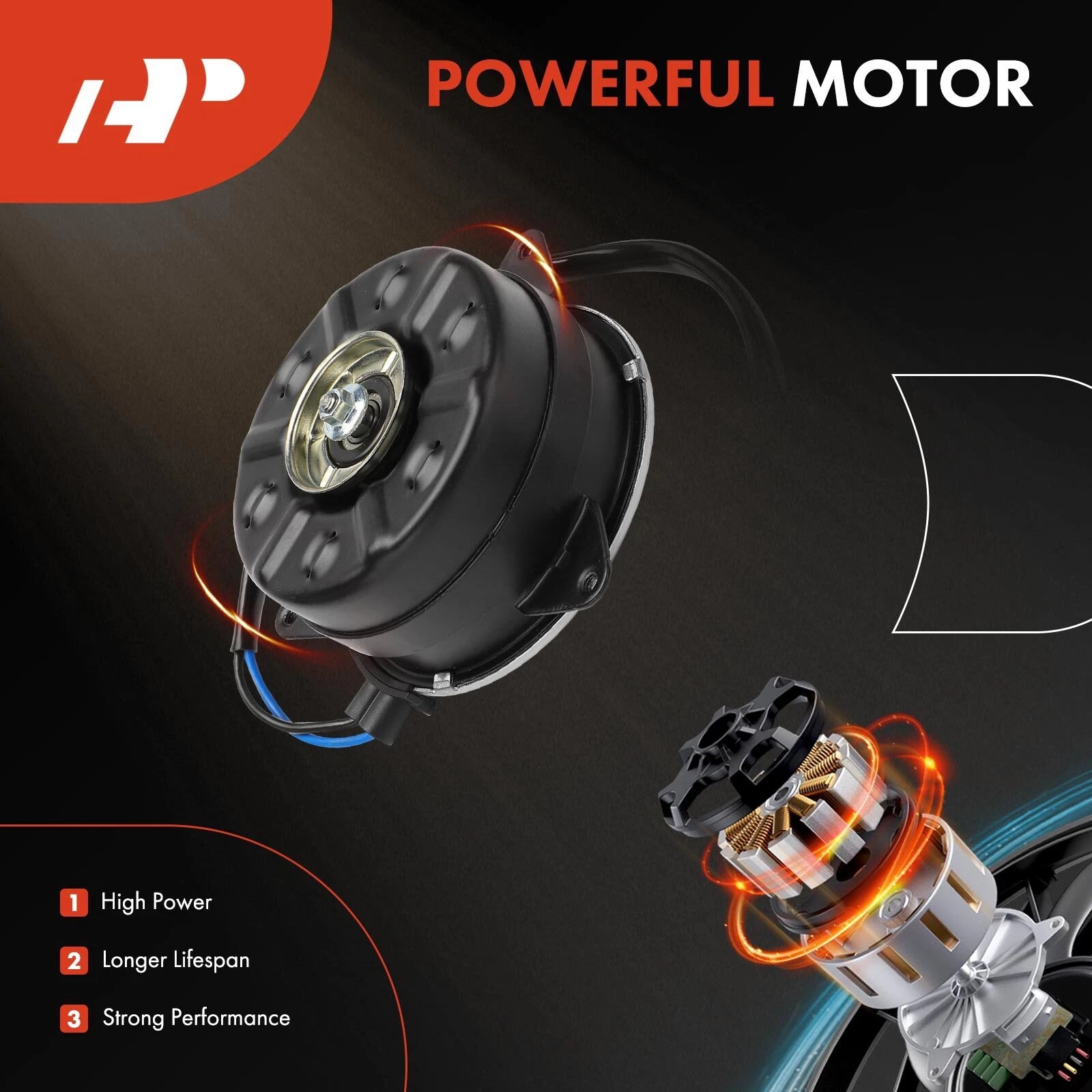 Right Radiator Fan Motor for Honda CR-V (2017–2022)