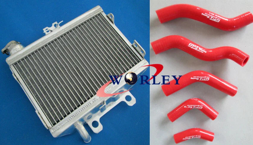 Aluminum Radiator + Blue Hose for Honda CR125 CR125R (1998-1999)