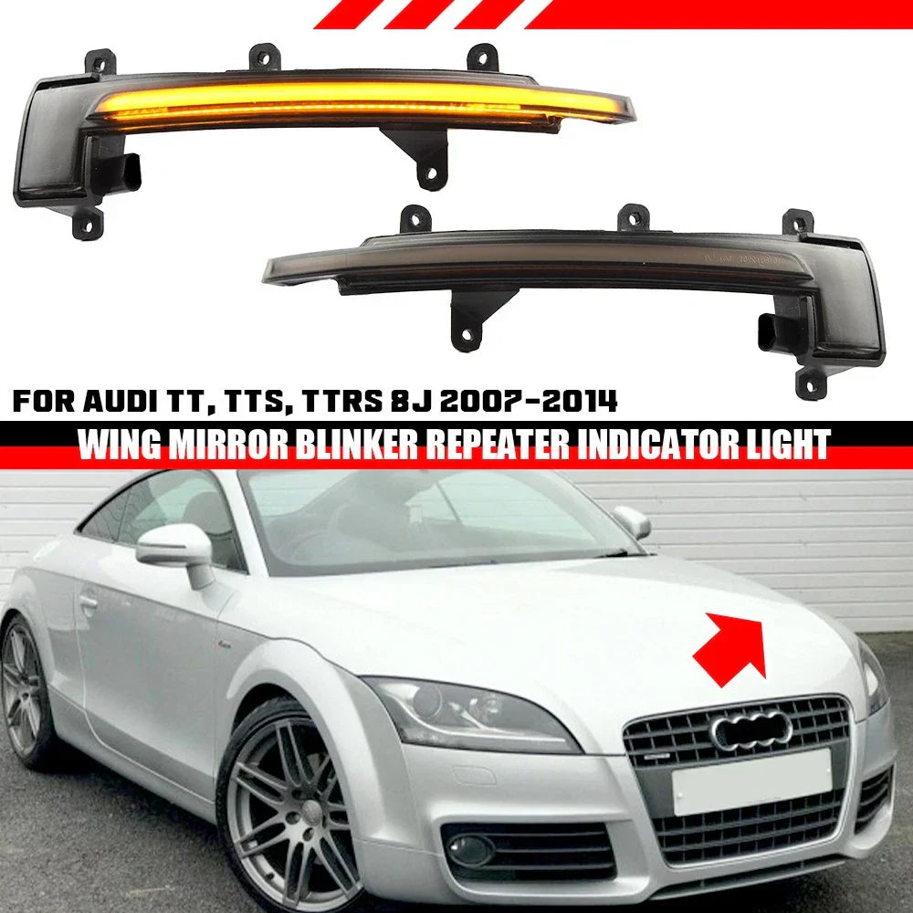 Dynamic LED Turn Signal Light Side Mirror for Audi TT (2007–2014)
