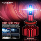 H11 LED Headlight Bulb Kit for NOVSIGHT (60W 20000LM 6000K)
