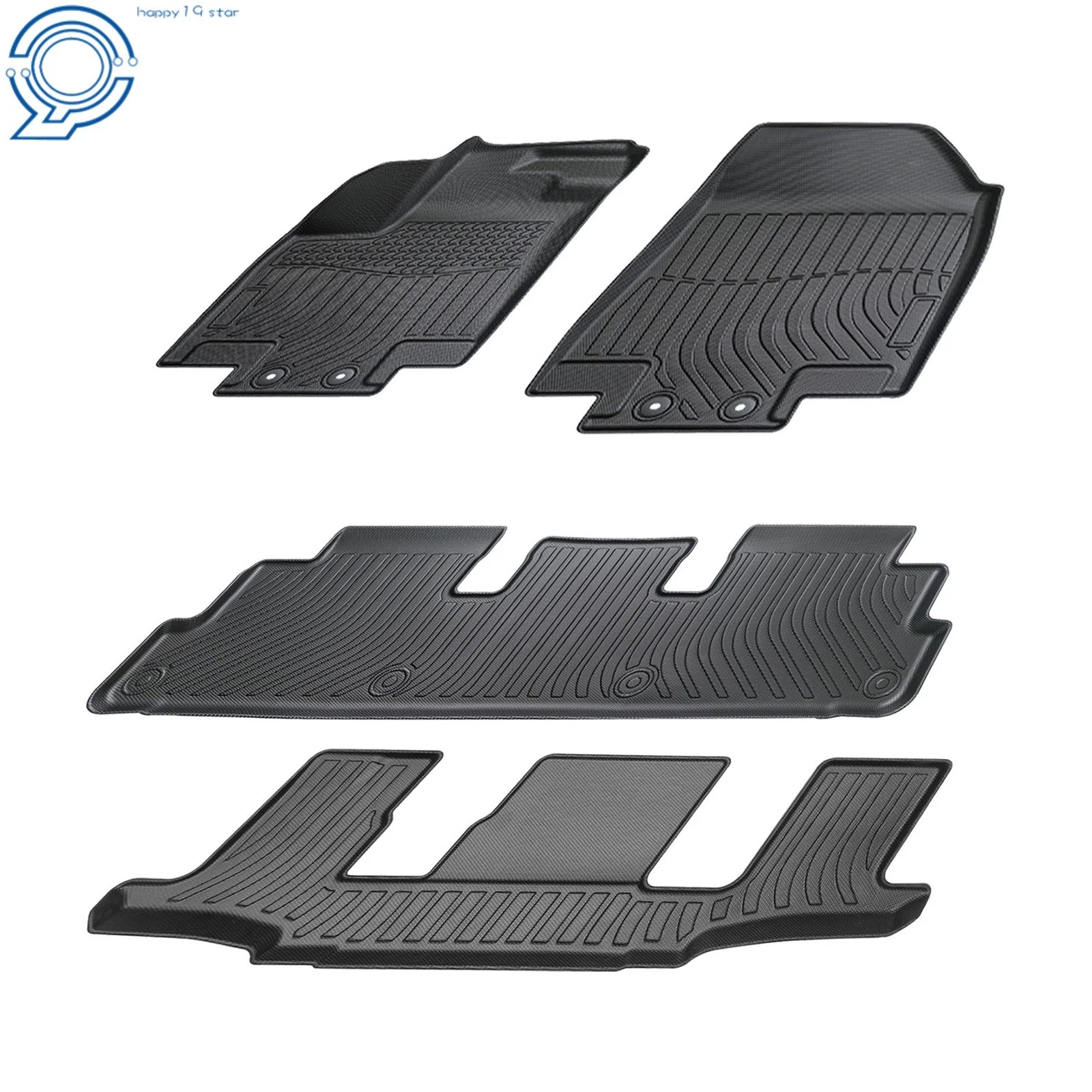 Set of 4 TPE Floor Mats for Nissan Pathfinder/Infiniti QX60 (2022–2025)