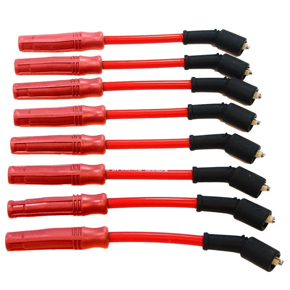 8PCS Spark Plug Wire + 8 Spark Plugs for Camaro Corvette (LS1–LS9)