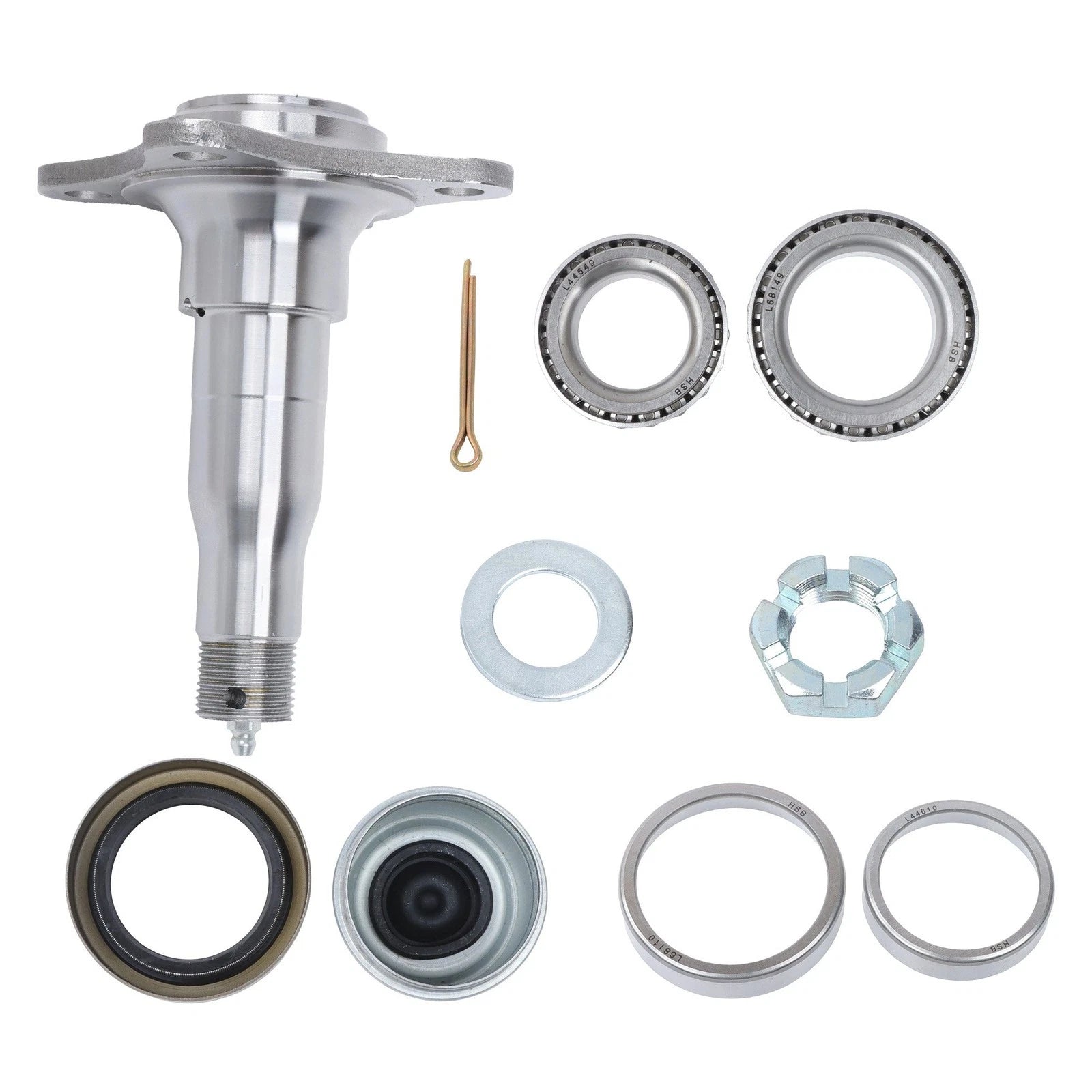 Set of 1 Weld-On Spindle Kit with Flange for 3