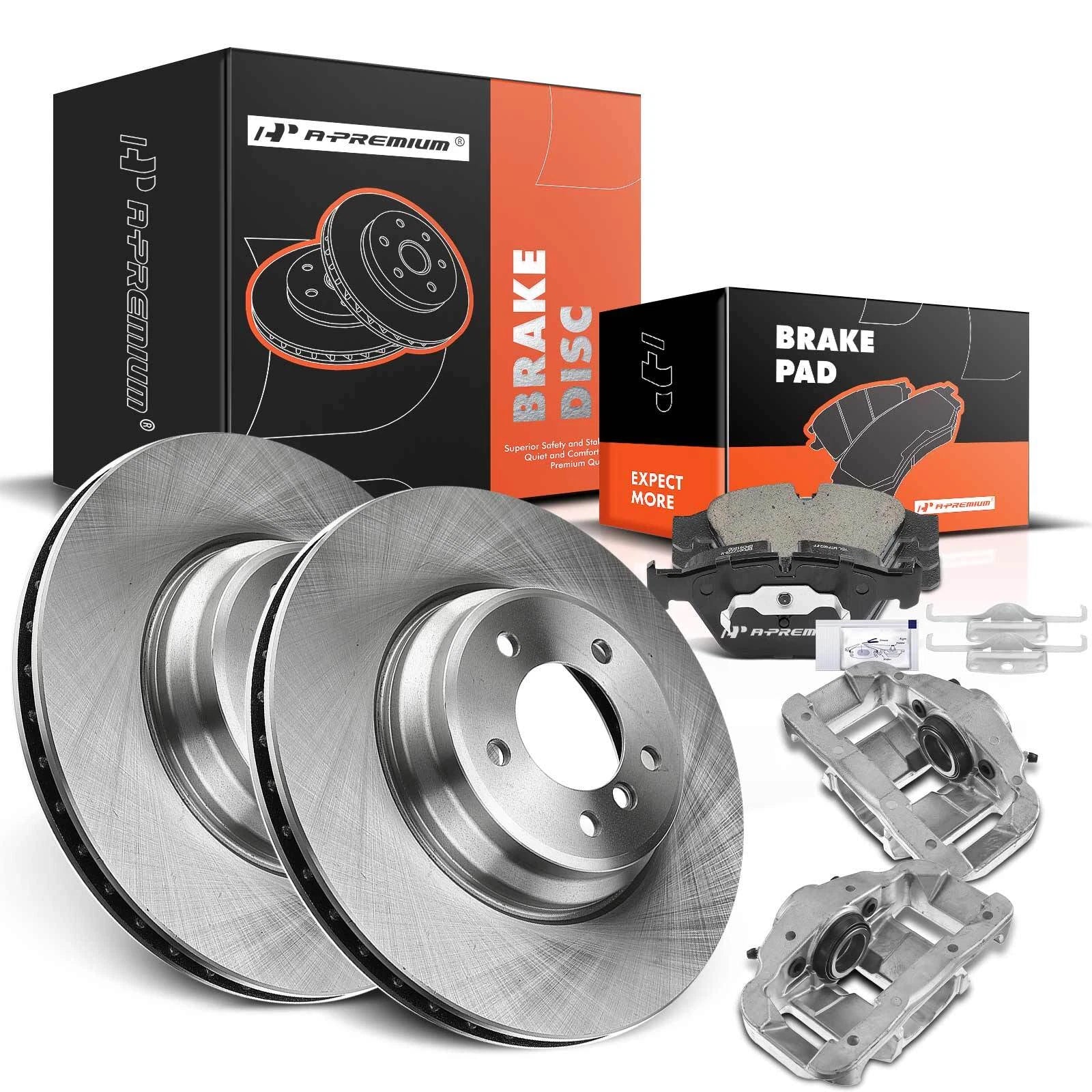 Front Disc Brake Rotor & Pad Set for BMW E90 335d 335xi 335i (2007–2013)