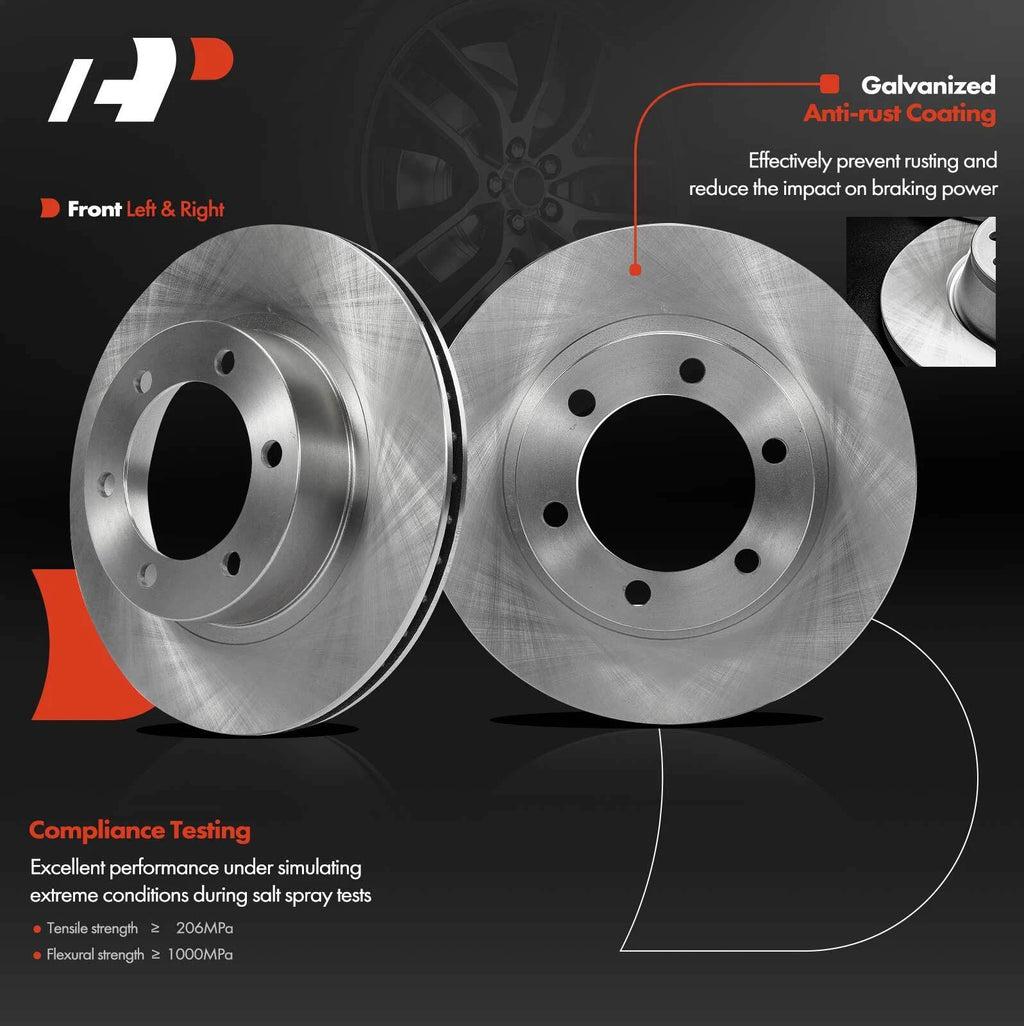 Front Disc Brake Rotors & Ceramic Pads for Toyota Tacoma 2004–2004