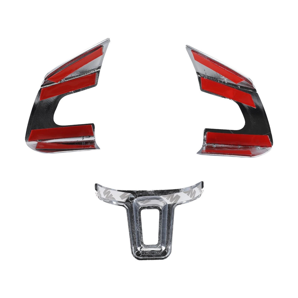 Set of 2 Chrome Steering Wheel Sticker Covers for Golf 5 MK5, Golf 6 MK6