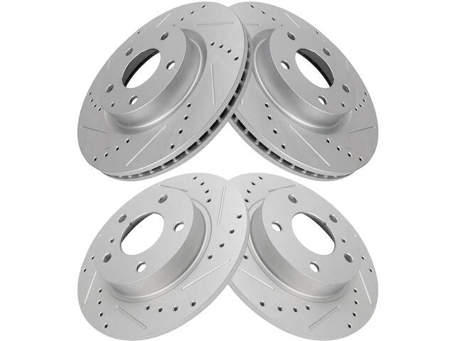 Set of 2 Front and Rear Brake Rotors for Mazda 3 (2017–2018) HS743NT