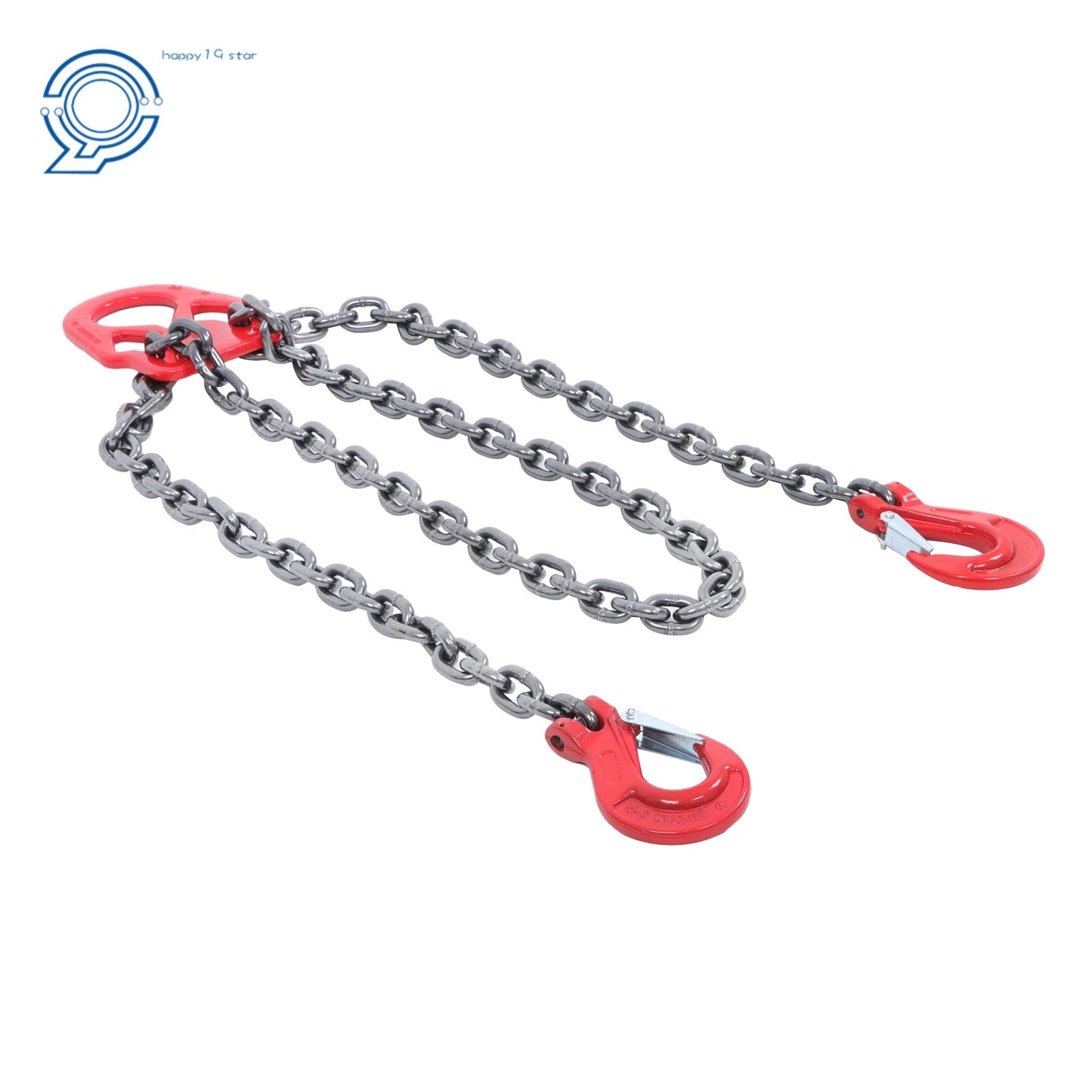2X Chain Sling 3/8" x 10' G80 Lifting Chain with Adjustable Hooks