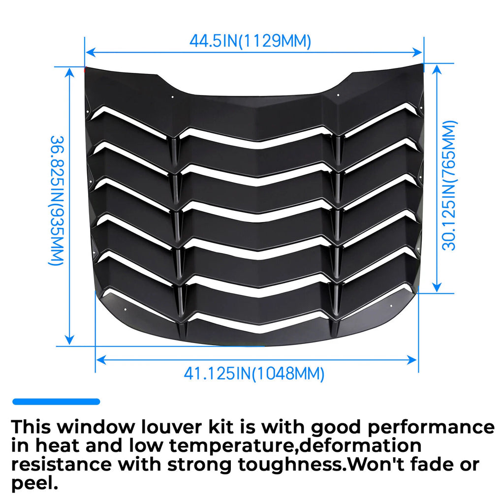 Rear Window Louver Cover Sun Shade for Ford Mustang (2015–2023)