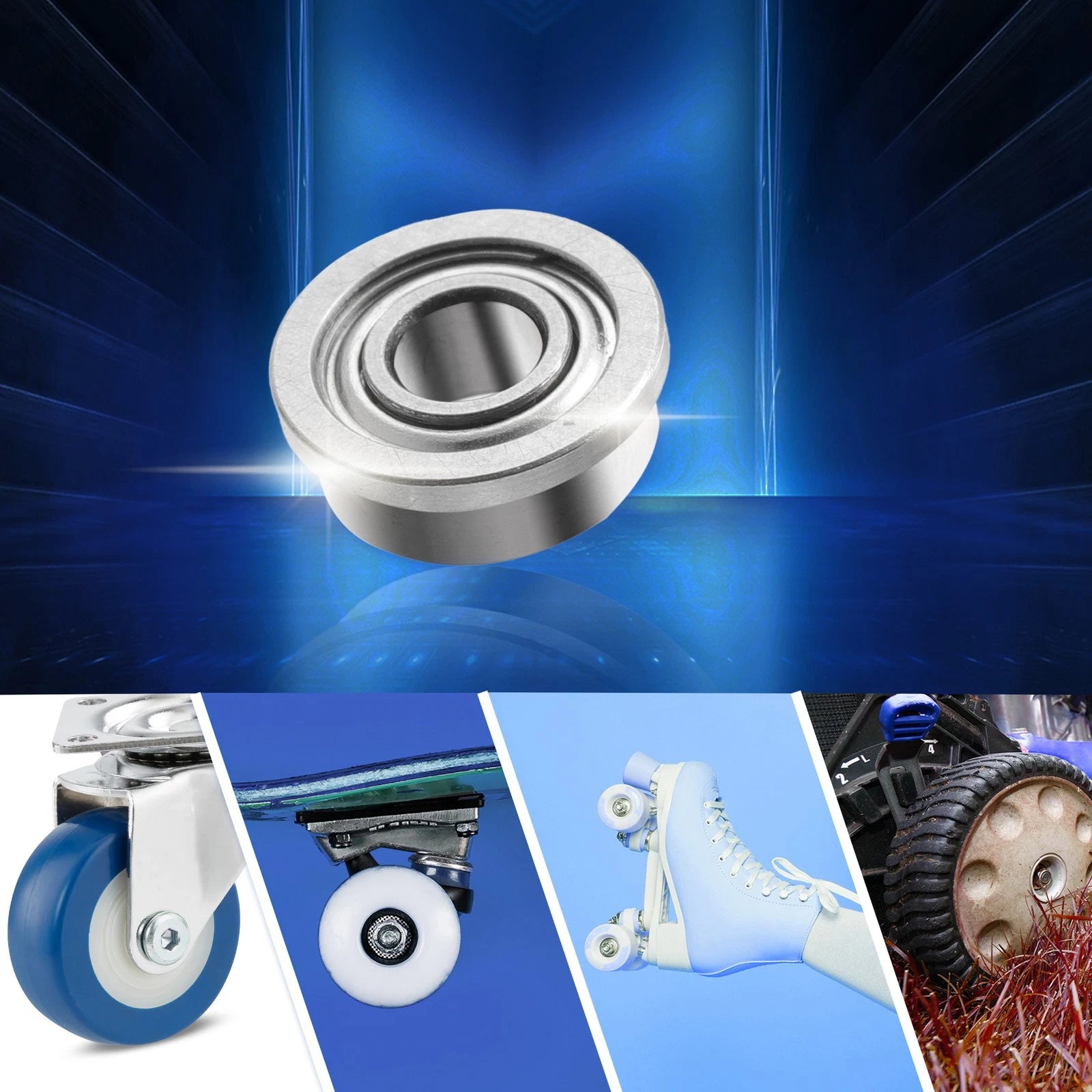 10 Pcs F683ZZ Flanged Deep Groove Ball Bearings for Various Models 