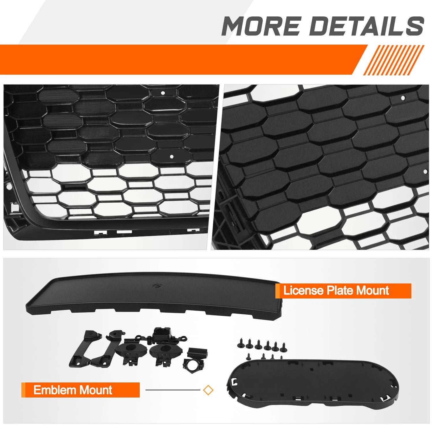 Grille for Infiniti FX35 FX45 (2005) - Sport Package, Horizontal Slats