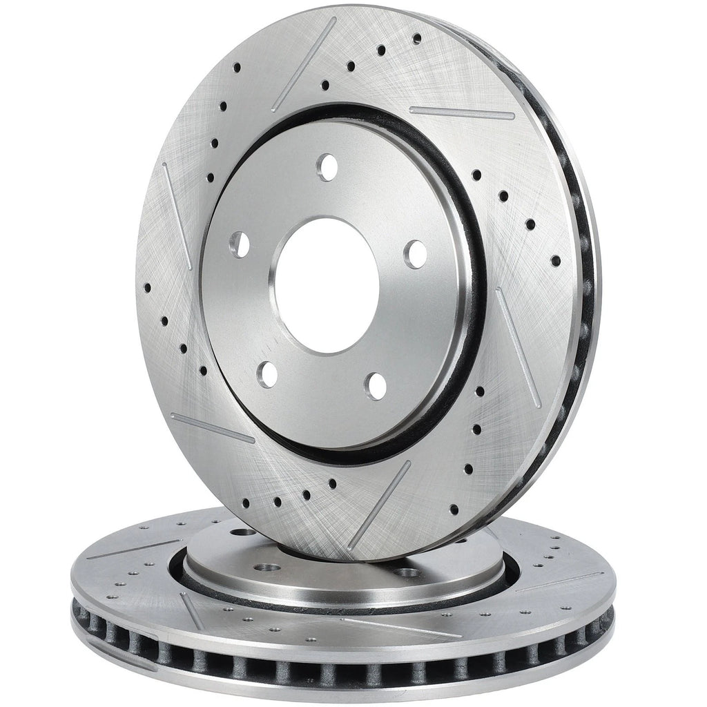 Front Drilled Slotted Brake Rotors for Volkswagen Routan (2009–2014)