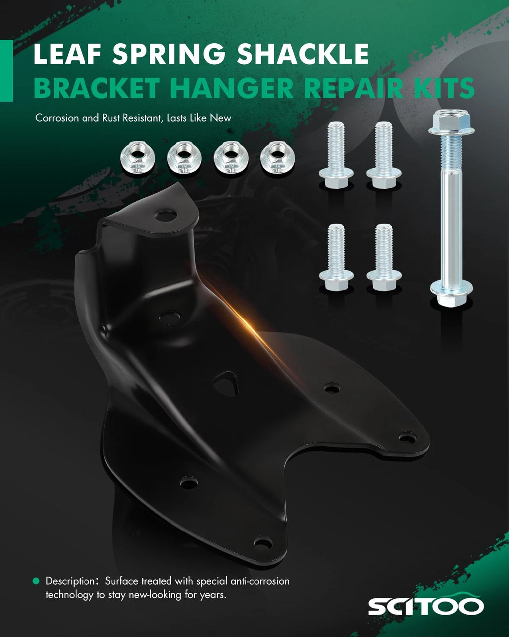 Rear Leaf Spring Shackle Bracket Hanger Repair Kit for Ford F-150 (1999–2004)