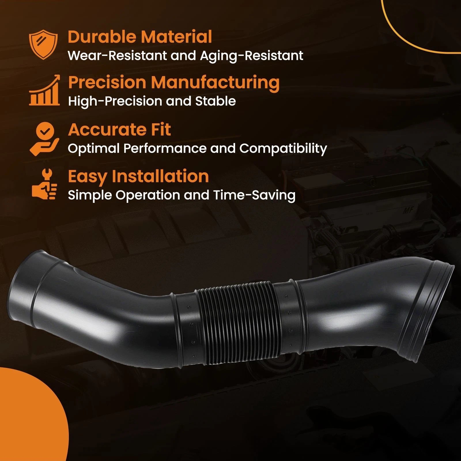 Air Intake Tube Hose for Mercedes CL500 S430 S55 (2000–2006) 113-094-11-82 Black