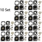 Set of 10 Carburetor Gasket Kit for Zama RB-115 C1U-W18 C1U-W18A C1U-W24
