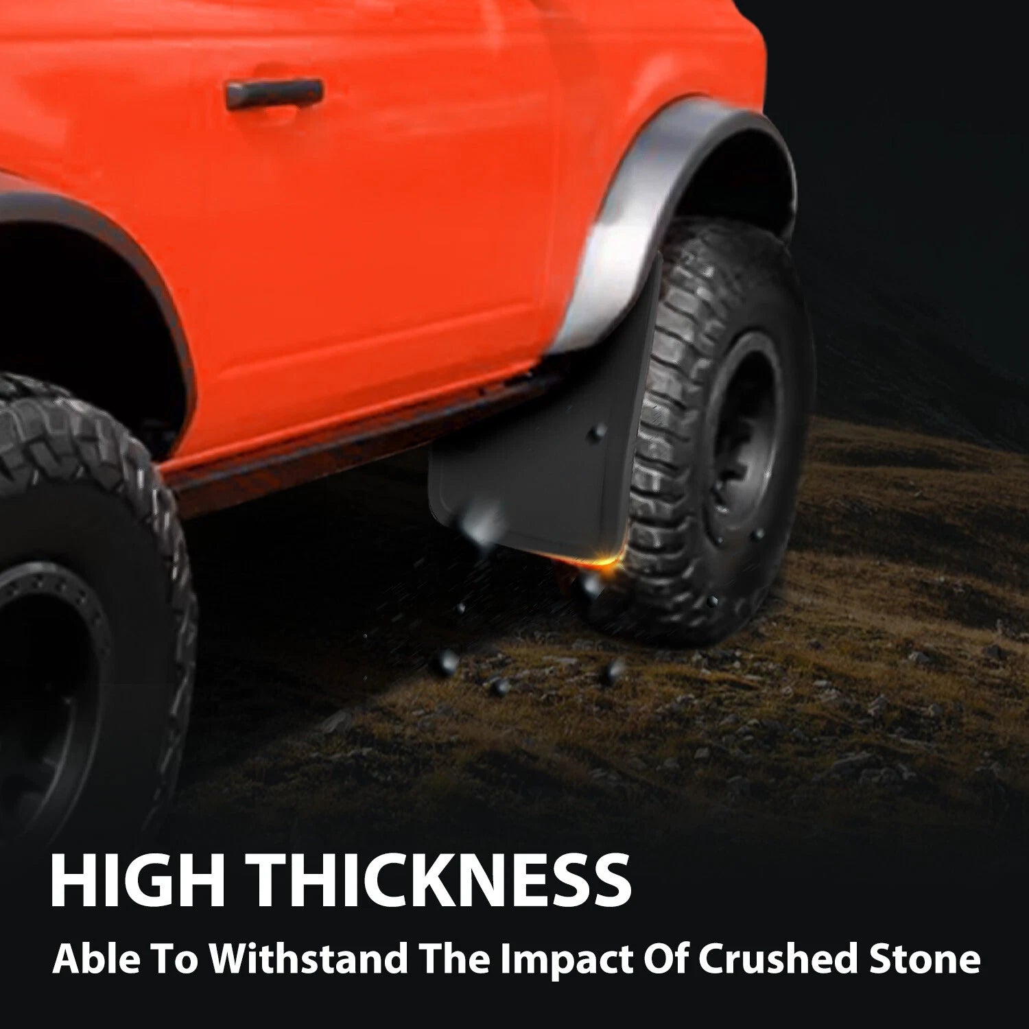Set of 2 Front Mud Flaps for Ford Bronco (2021-2024)