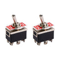 2X 12V 20A 6 Pin Metal Toggle Switch for Universal Applications