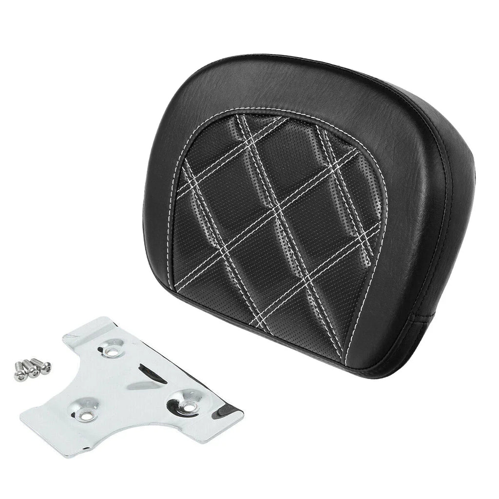 Black Passenger Sissy Bar Backrest Pad for Harley Touring Electra Glide (2014-2023)