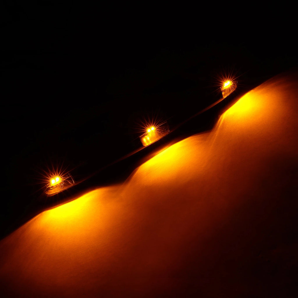 Set of 4 Amber Cab Roof Marker LED Lights for Chevy Silverado GMC 2500HD 3500HD (2015–2019)