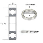 Deep Groove Ball Bearing 6807ZZ for Scooter Skateboard (35x47x7mm)
