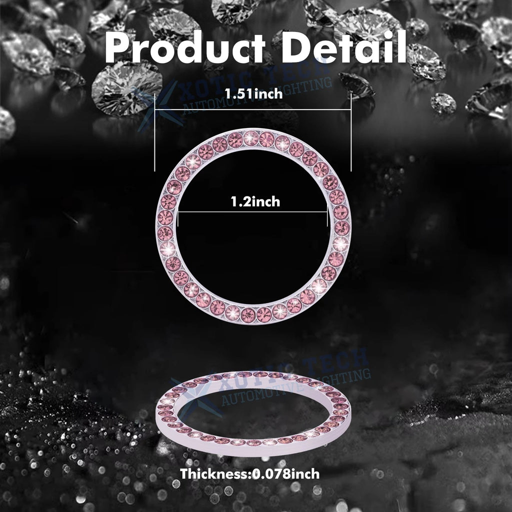 Shiny Pink Diamond Car Air Vent Headrest Hook for Universal (-)