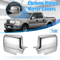 Pair of Chrome Plated Power Full Mirror Cover Caps for Ford F150 (2004–2008)