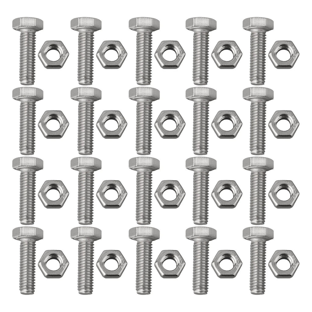 Set of 20 Auger Shear Pins Bolts & Nuts for Snowblowers
