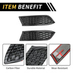 Set of 2 Carbon Fiber Pattern Headlights Grille Vent Cover for Toyota Tacoma (2016–2023)