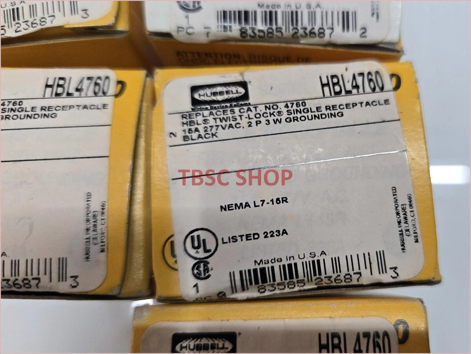 Hubbell HBL4760 Twist-Lock Receptacle for Various Applications (15A 277V)