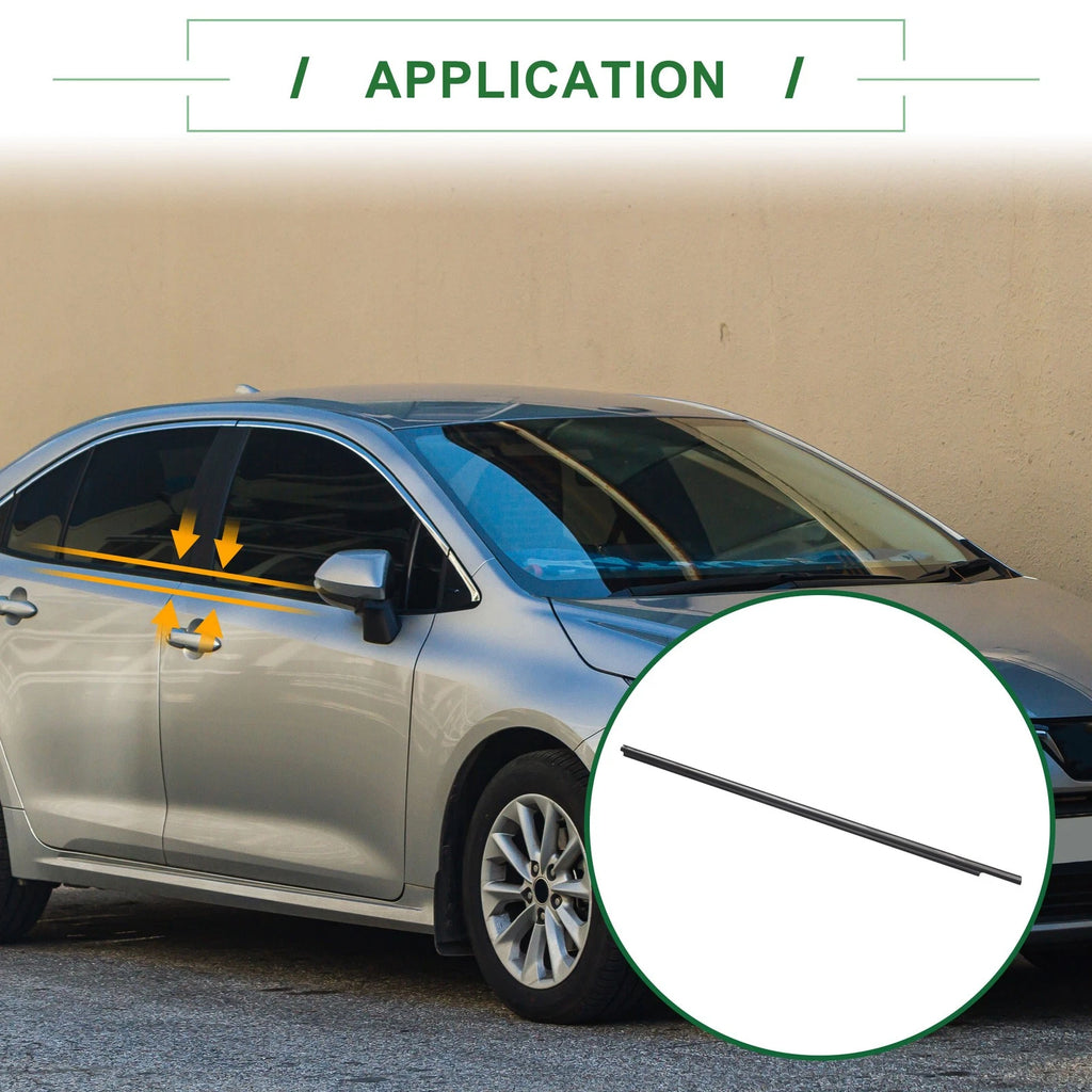 1pc Front Right Weatherstrip Window Seal No.7571002180 for Toyota Corolla (2009–2013)