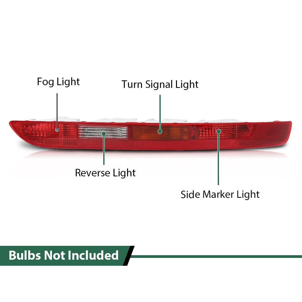 Set of 2 Rear Lower Bumper Tail Lights for Audi Q5 (2009–2016)