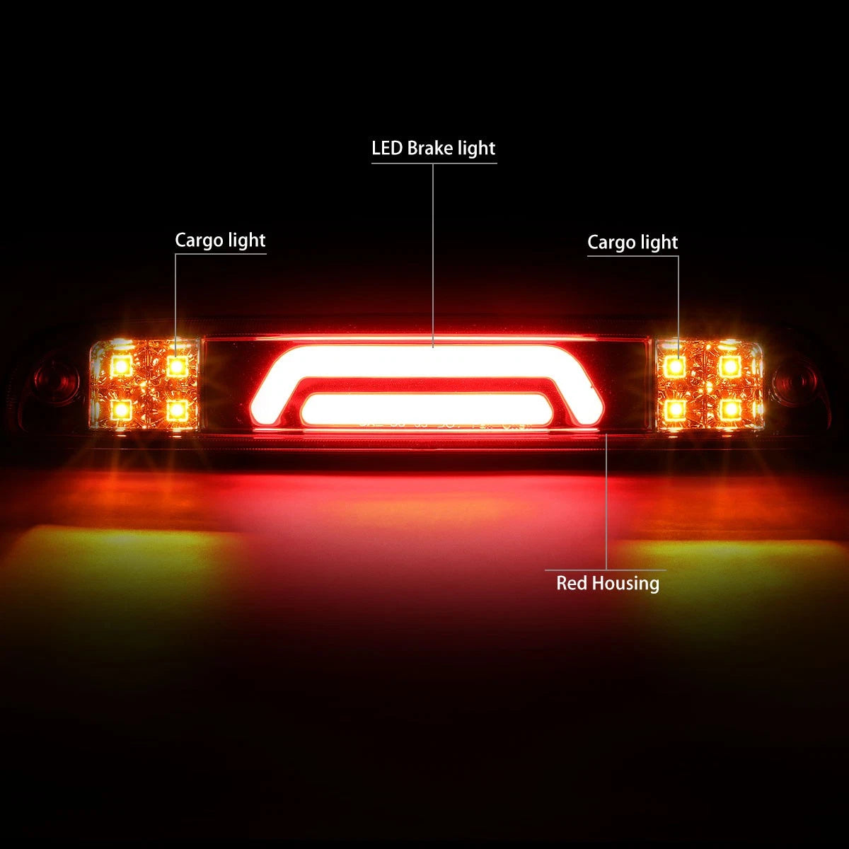 3D LED Bar Third Tail Brake Light for Ford Super Duty (1999–2016)