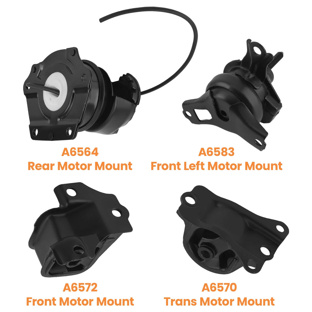 Set of 4 Engine & Transmission Mounts for Honda Accord 2.3L (1998–2002)